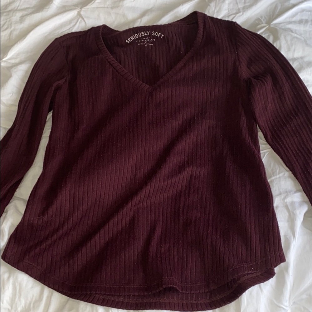 Red long sleeved shirt